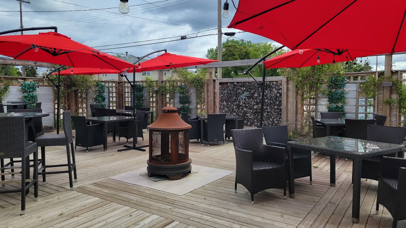 The Moonshine Cafe patio during the day